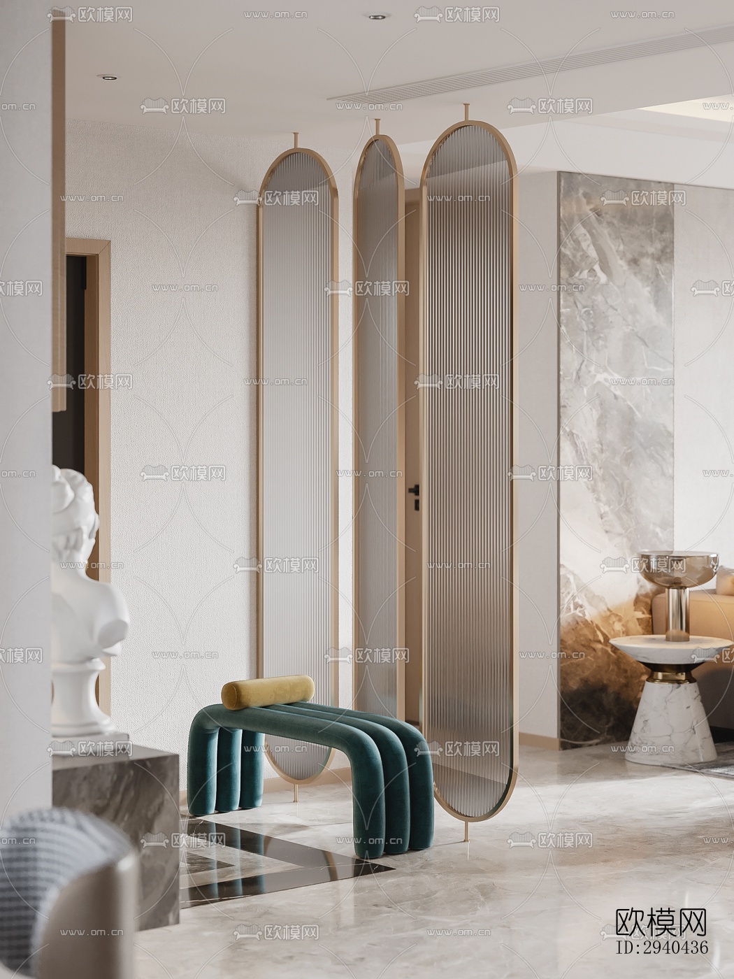 现代平层效果图下载（渲染图7）