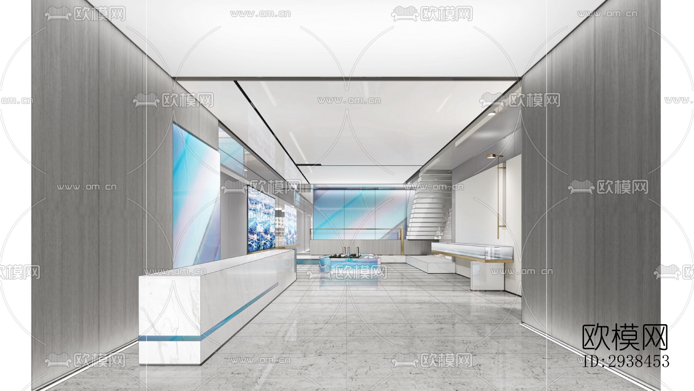 现代售楼处效果图下载（渲染图12）