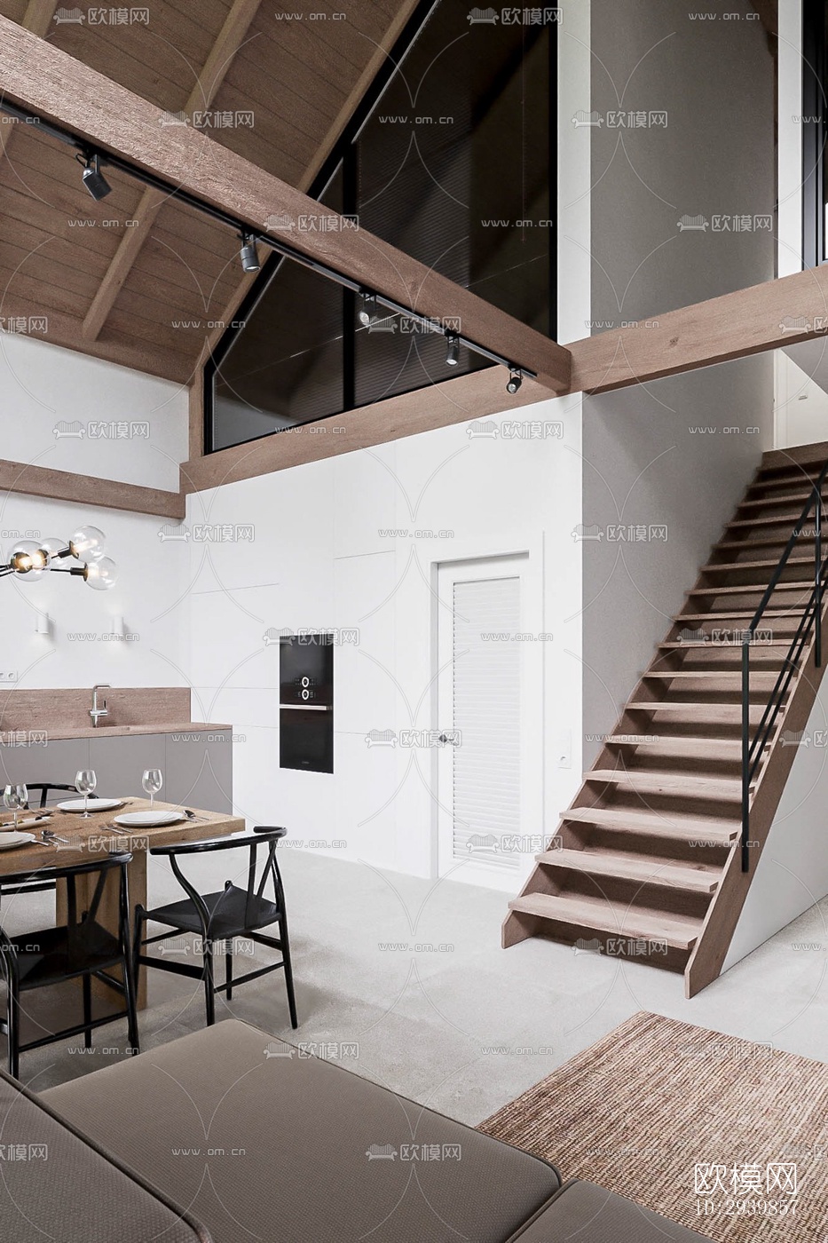 北欧别墅效果图下载（渲染图7）