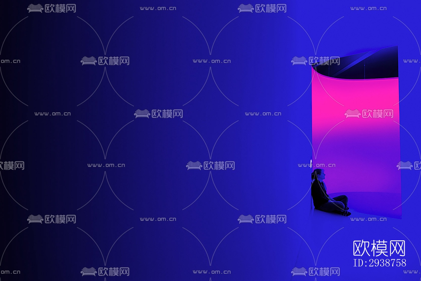 现代展览展厅效果图下载（渲染图3）