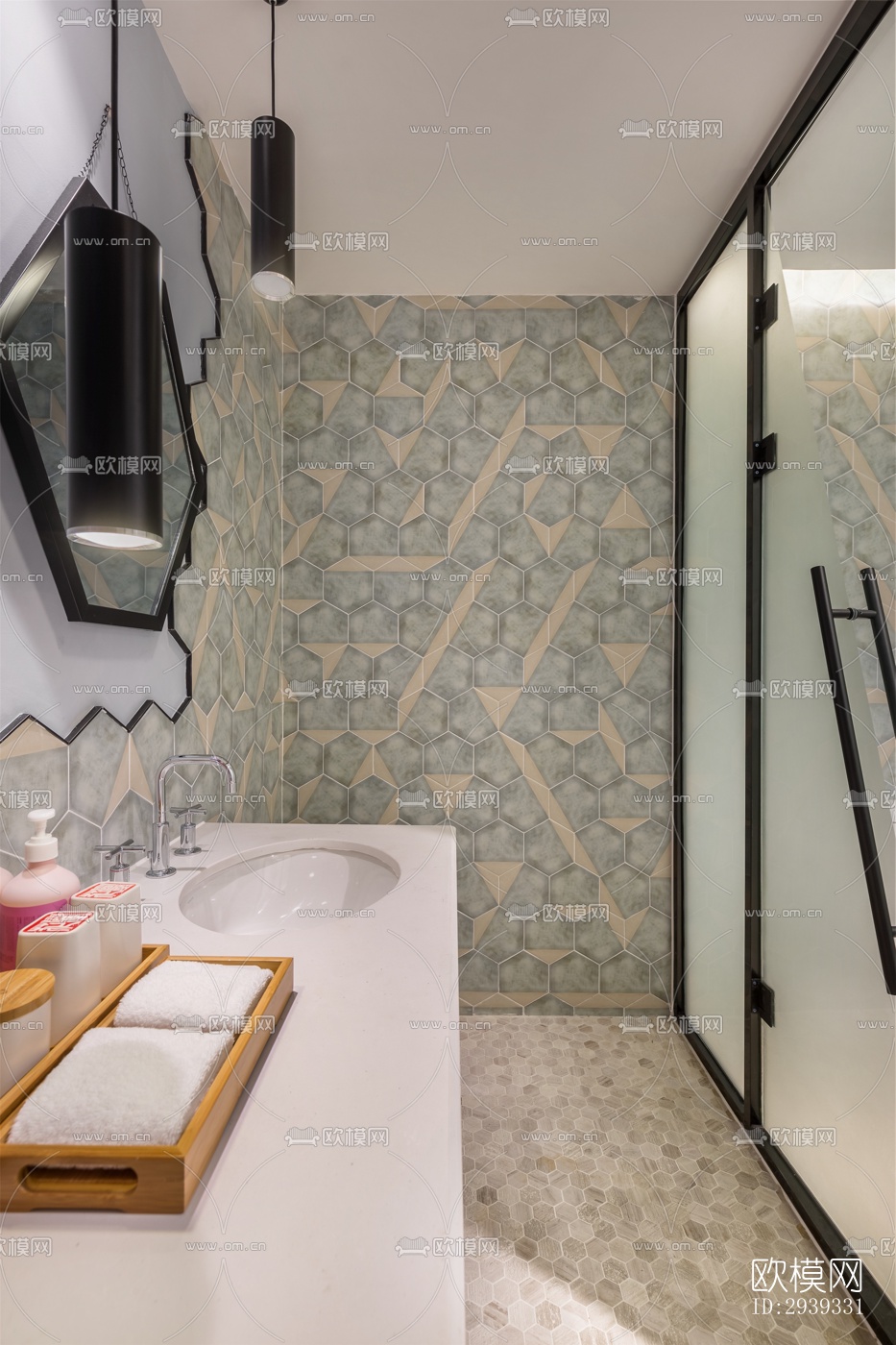 新中式酒店民宿效果图下载（渲染图8）