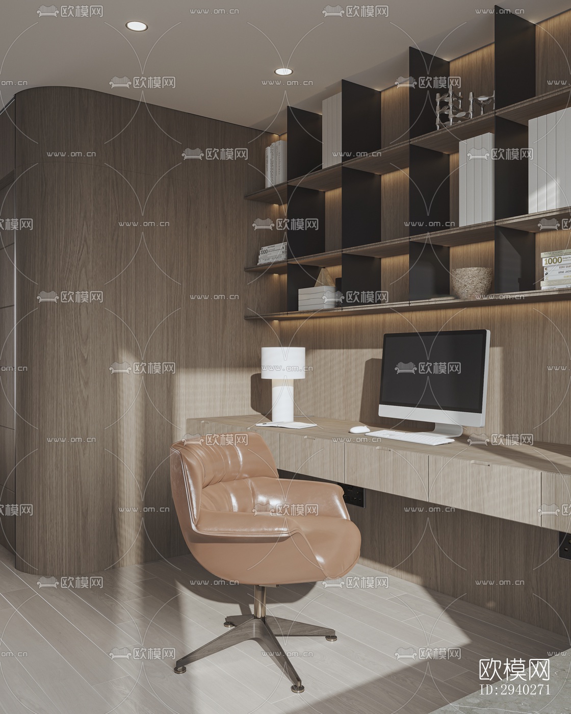 现代平层效果图下载（渲染图2）