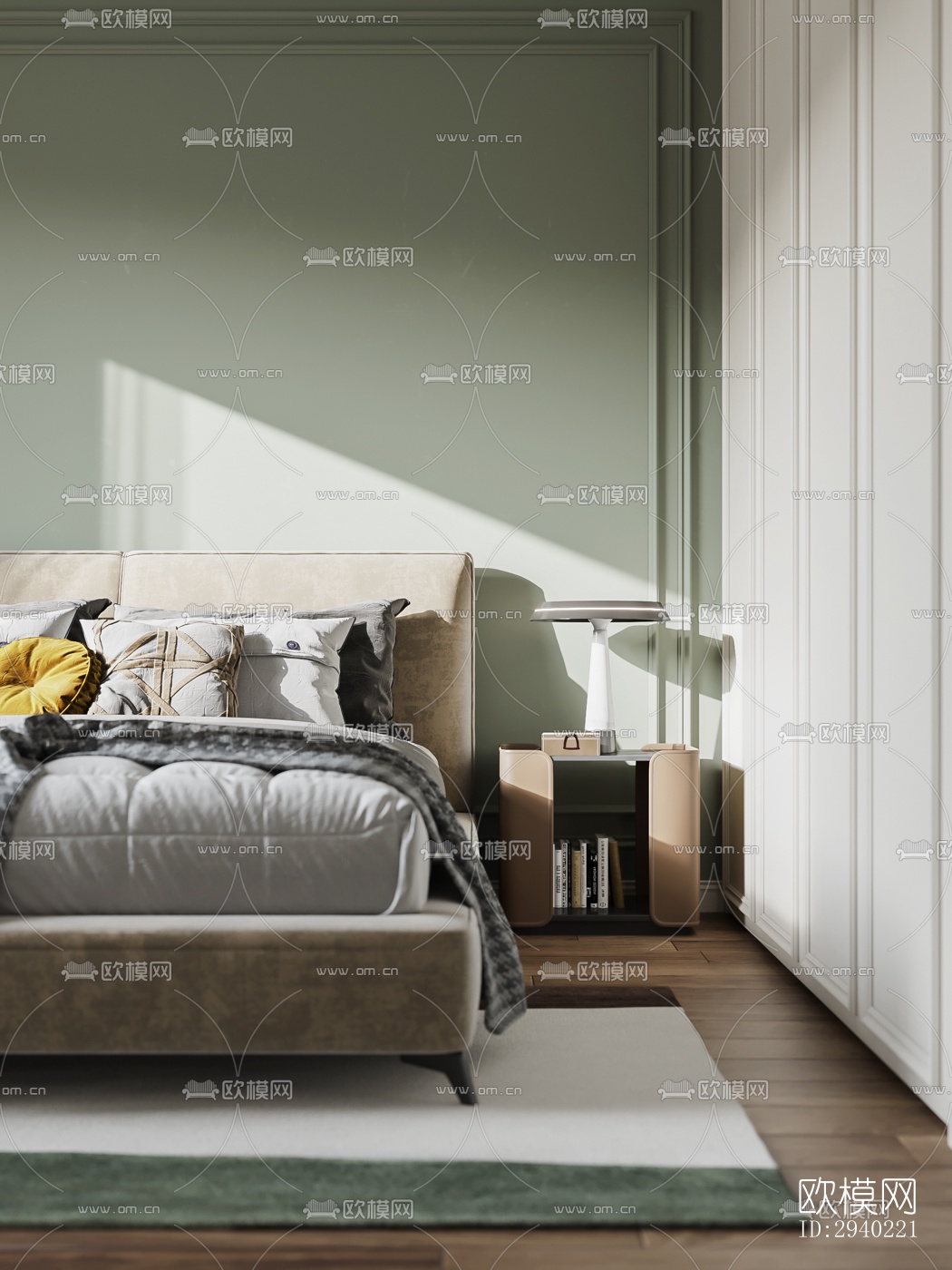 欧式平层效果图下载（渲染图8）