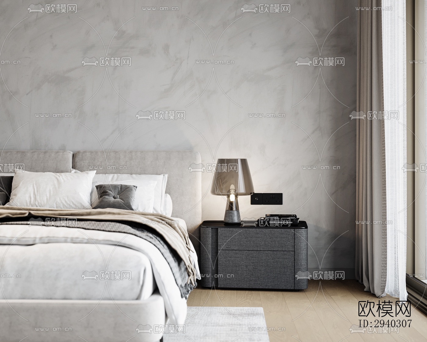 现代平层效果图下载（渲染图4）