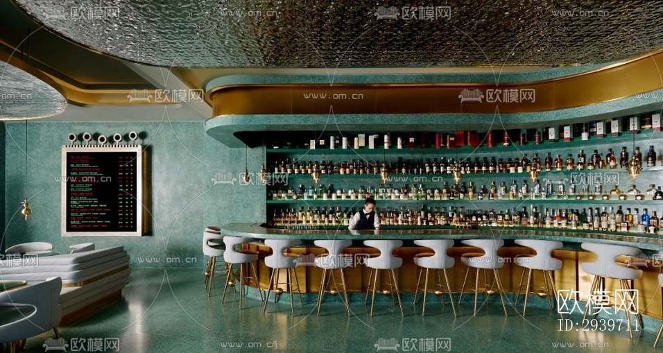 后現(xiàn)代酒吧效果圖下載(渲染圖12)