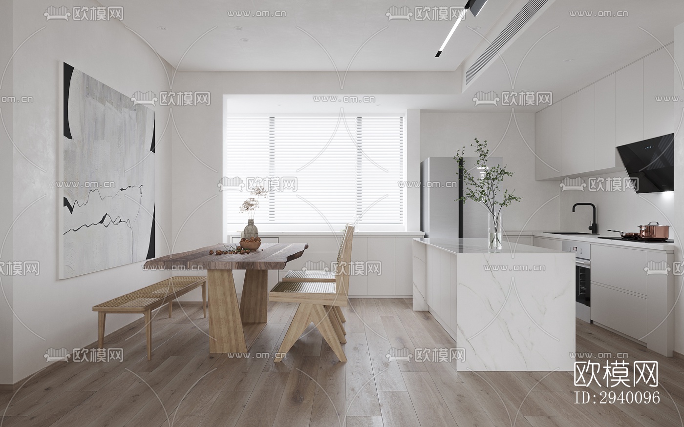 北欧平层效果图下载（渲染图2）