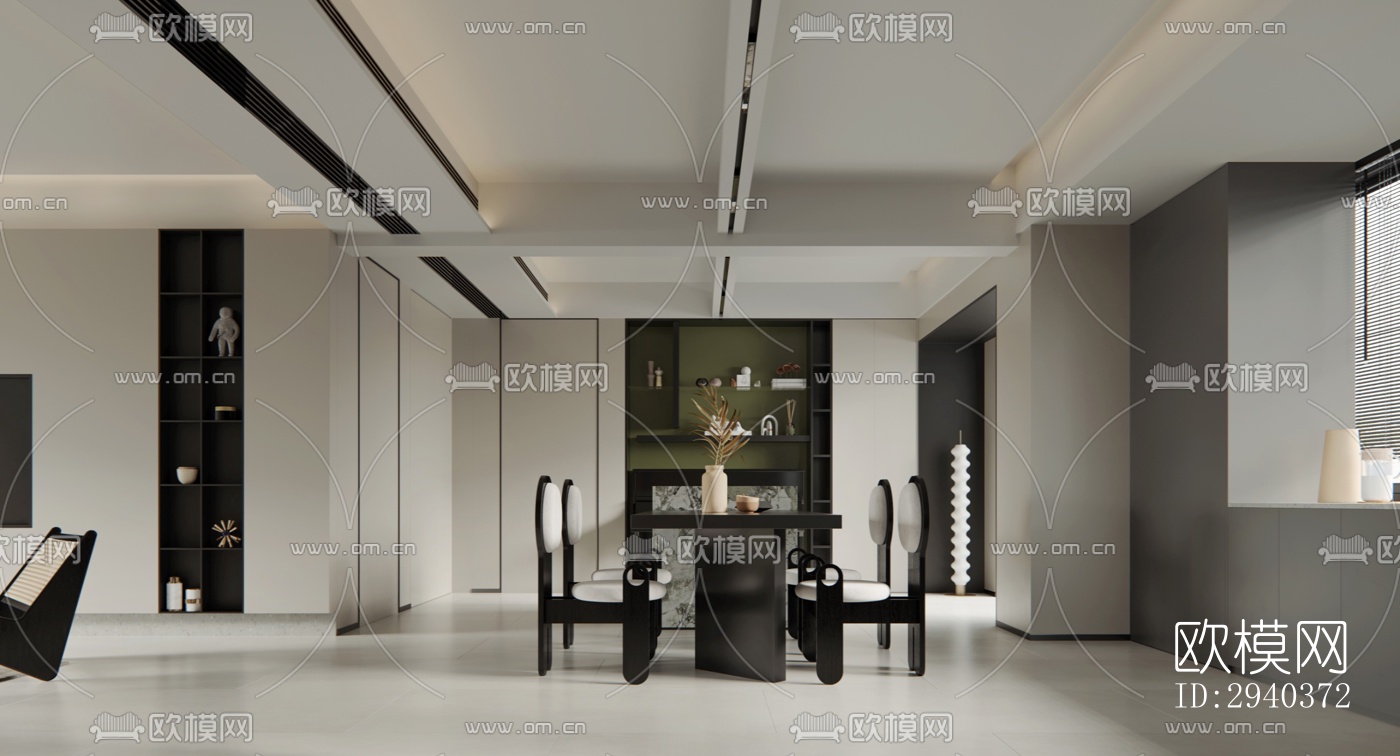 现代平层效果图下载（渲染图8）