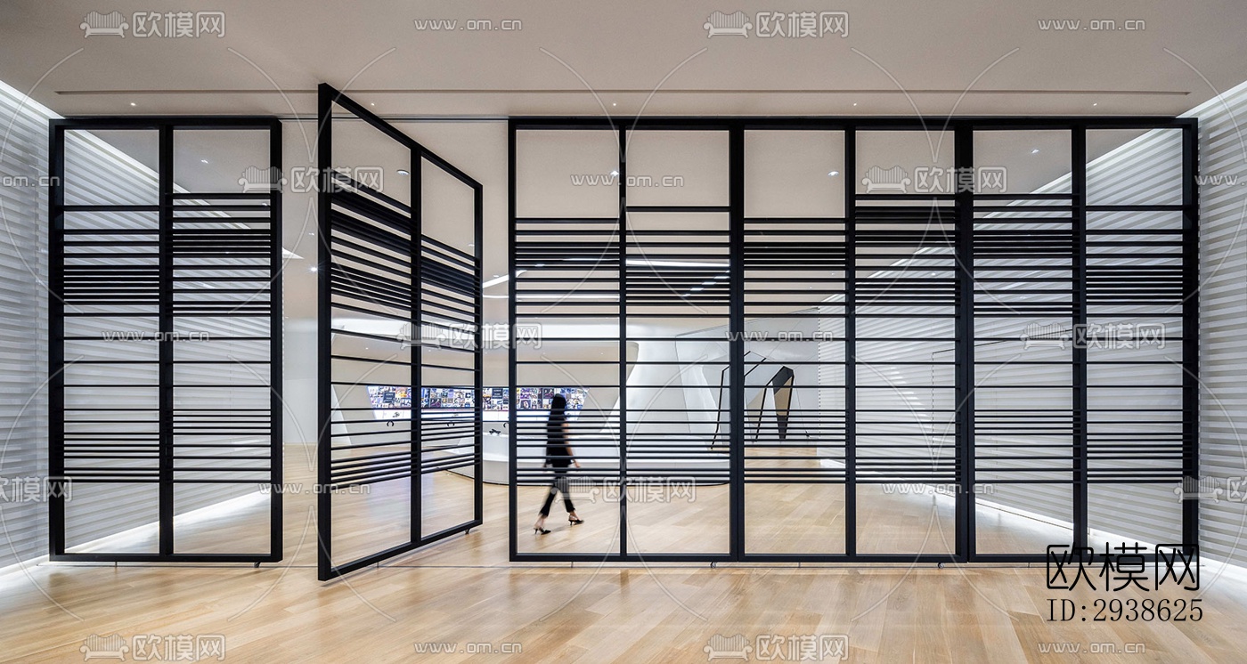 现代展览展厅效果图下载（渲染图9）