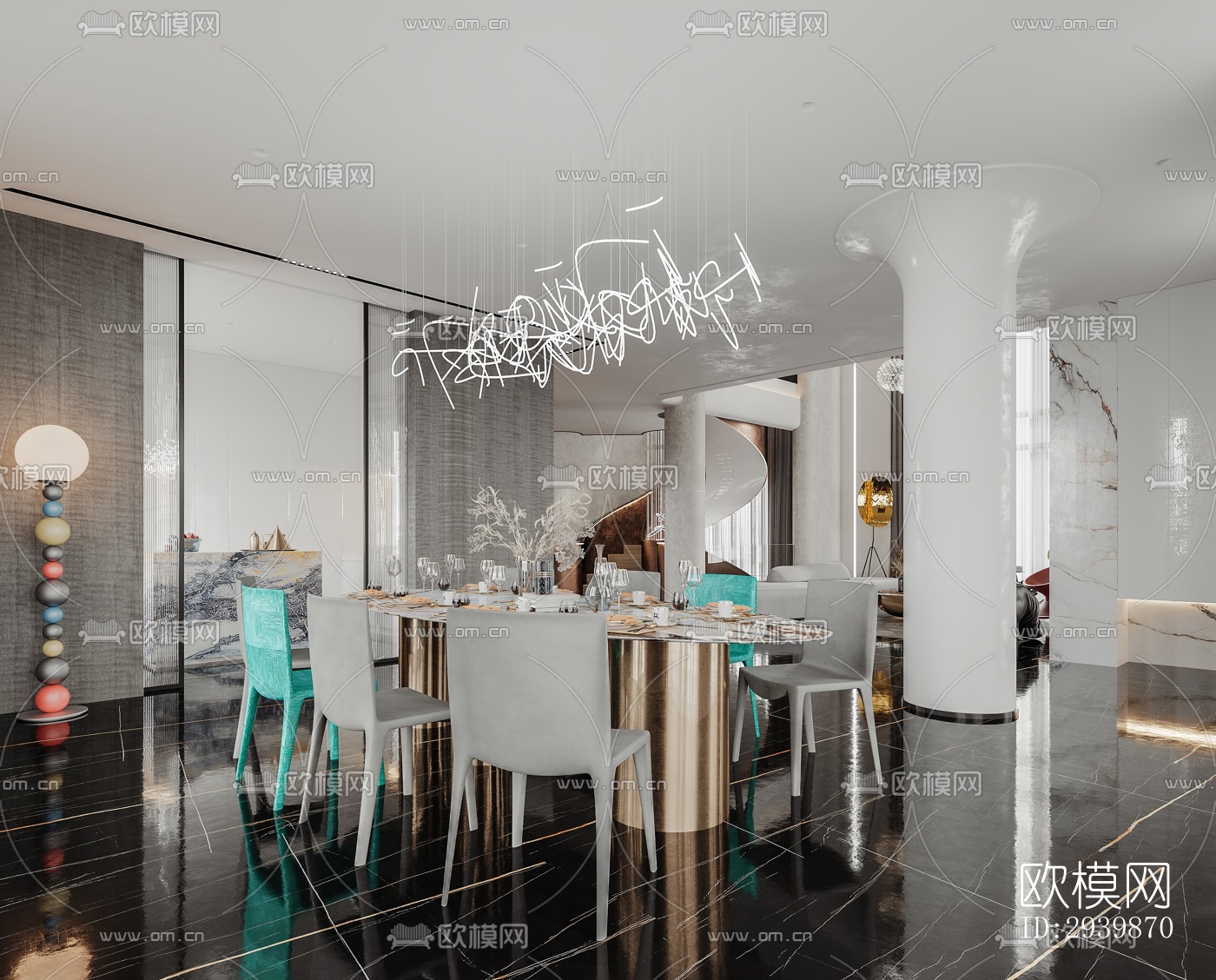 现代别墅效果图下载（渲染图7）