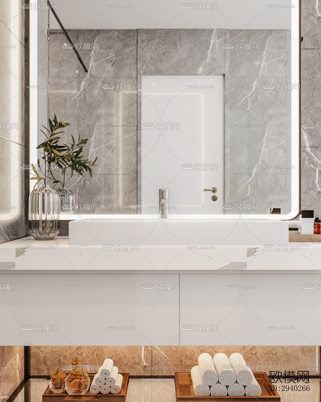 现代平层效果图下载（渲染图7）