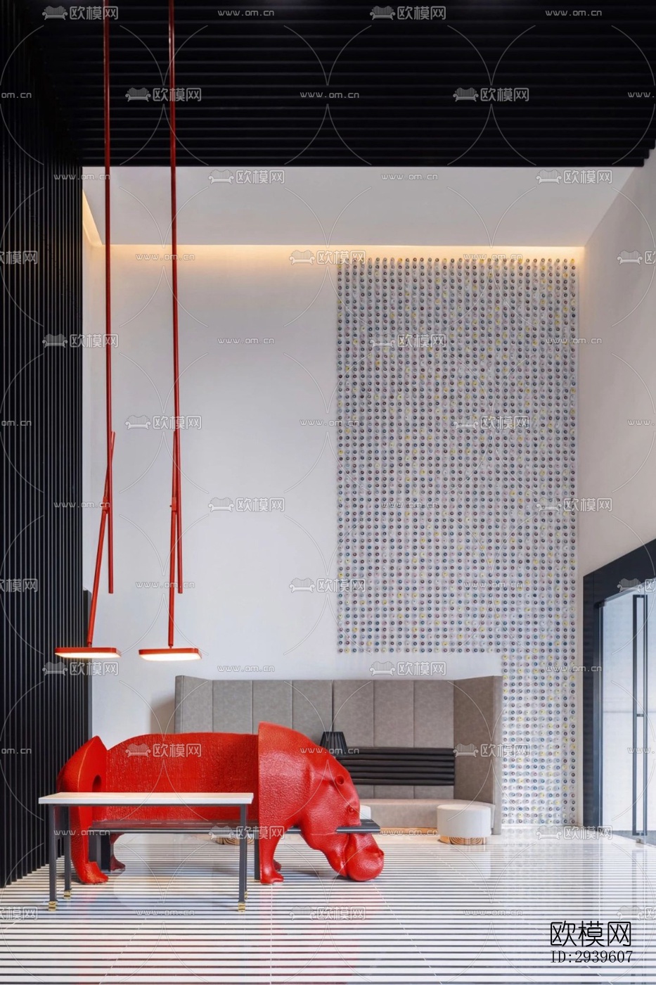 现代酒店民宿效果图下载（渲染图14）