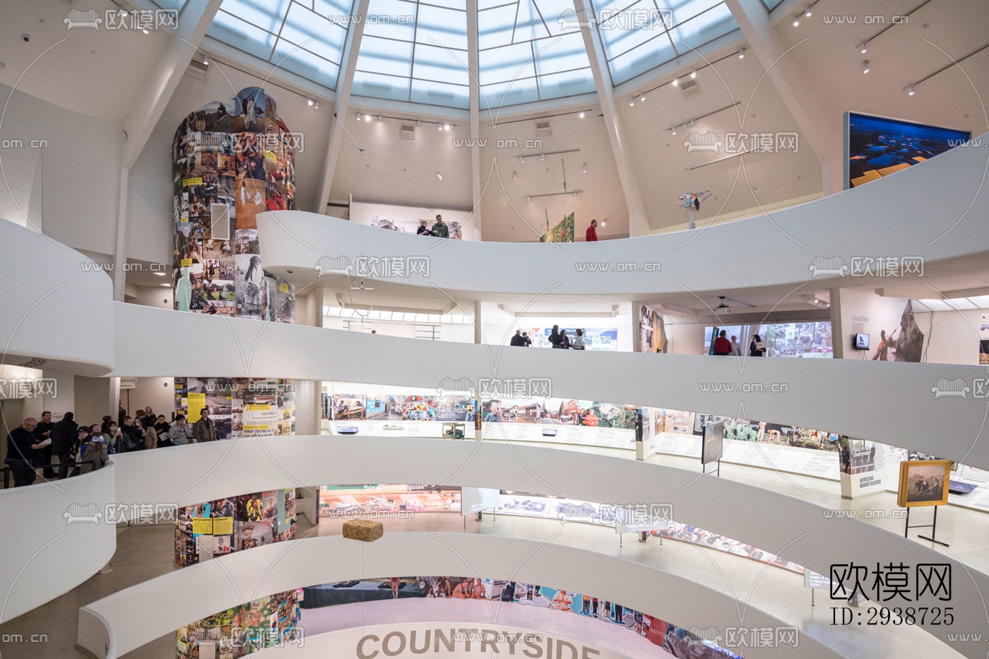 现代展览展厅效果图下载（渲染图2）