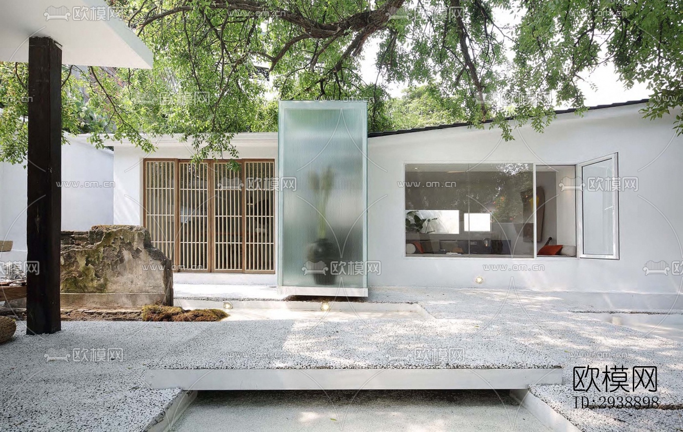 中式酒店民宿效果图下载（渲染图11）