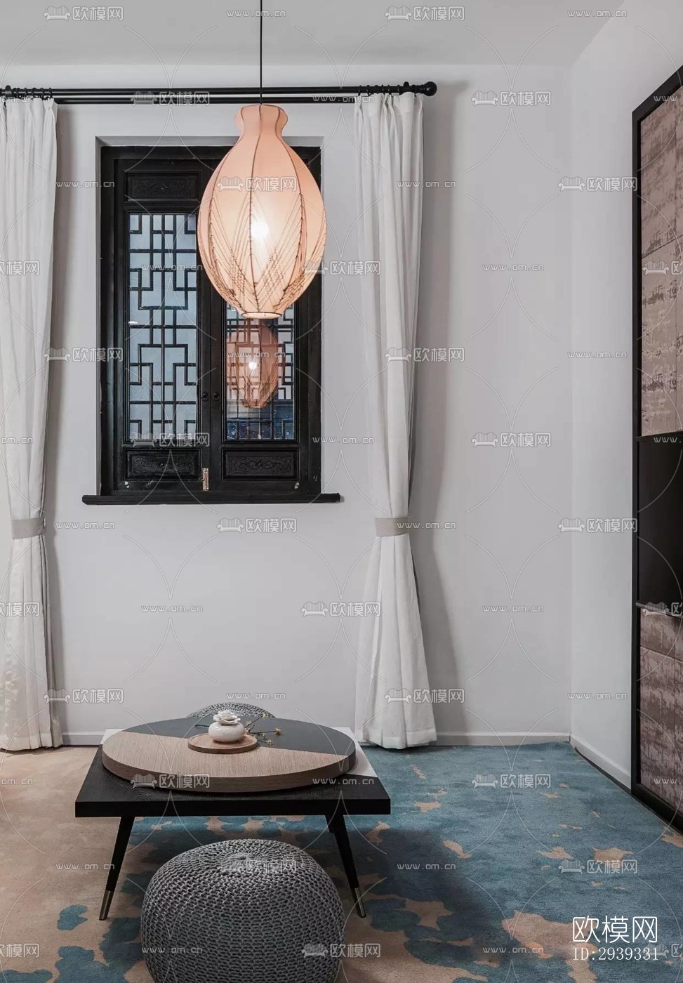 新中式酒店民宿效果图下载（渲染图6）