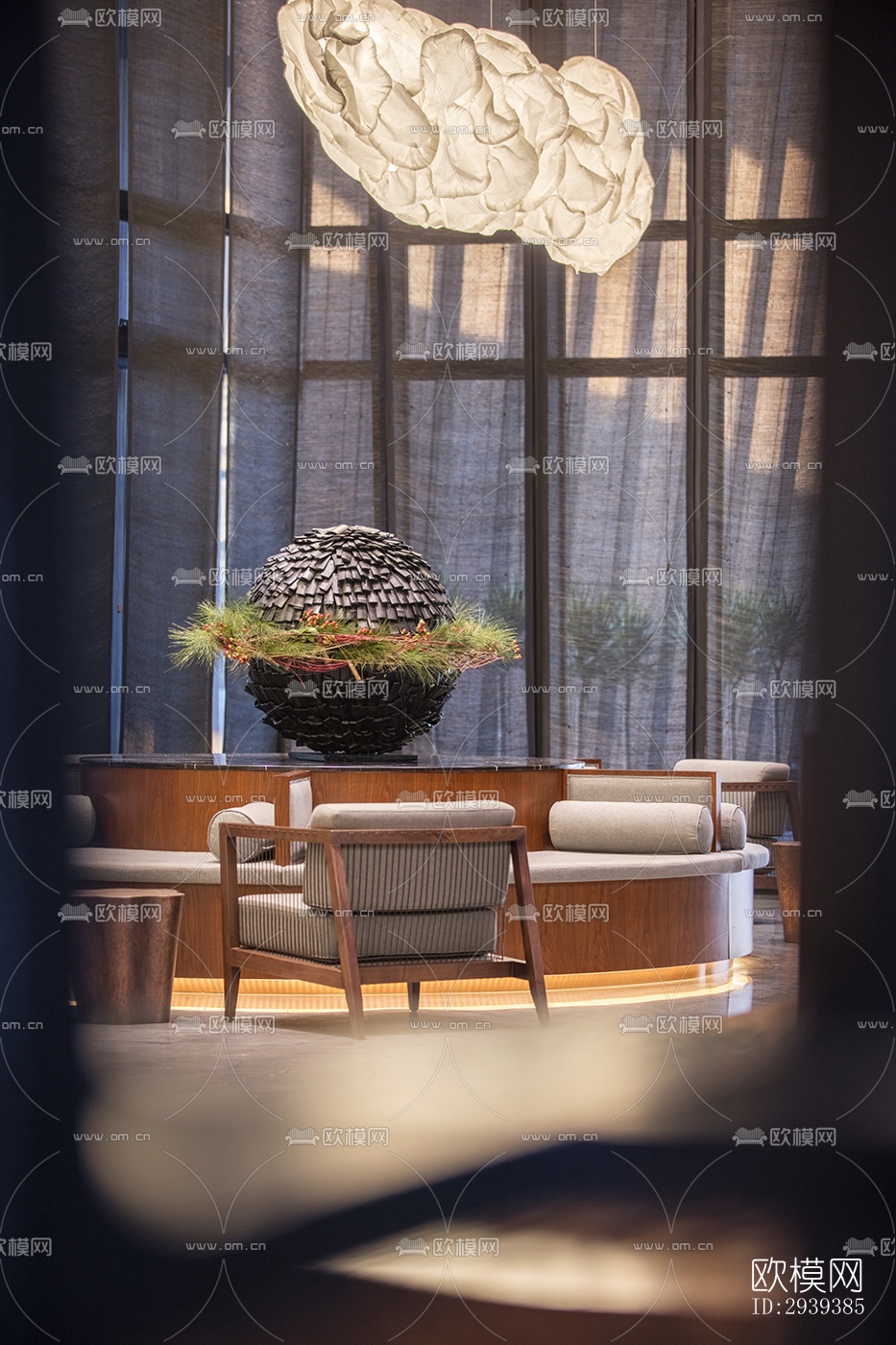 新中式酒店民宿效果图下载（渲染图13）