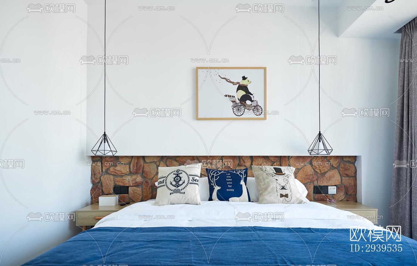 现代酒店民宿效果图下载（渲染图15）