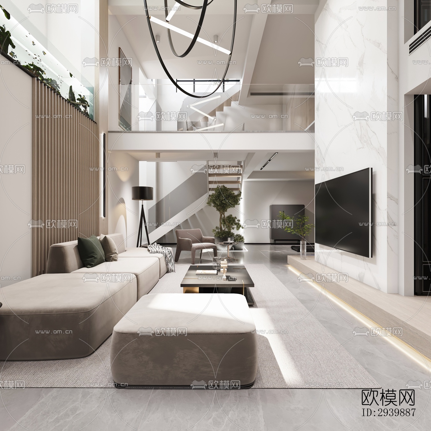 现代别墅效果图下载（渲染图3）