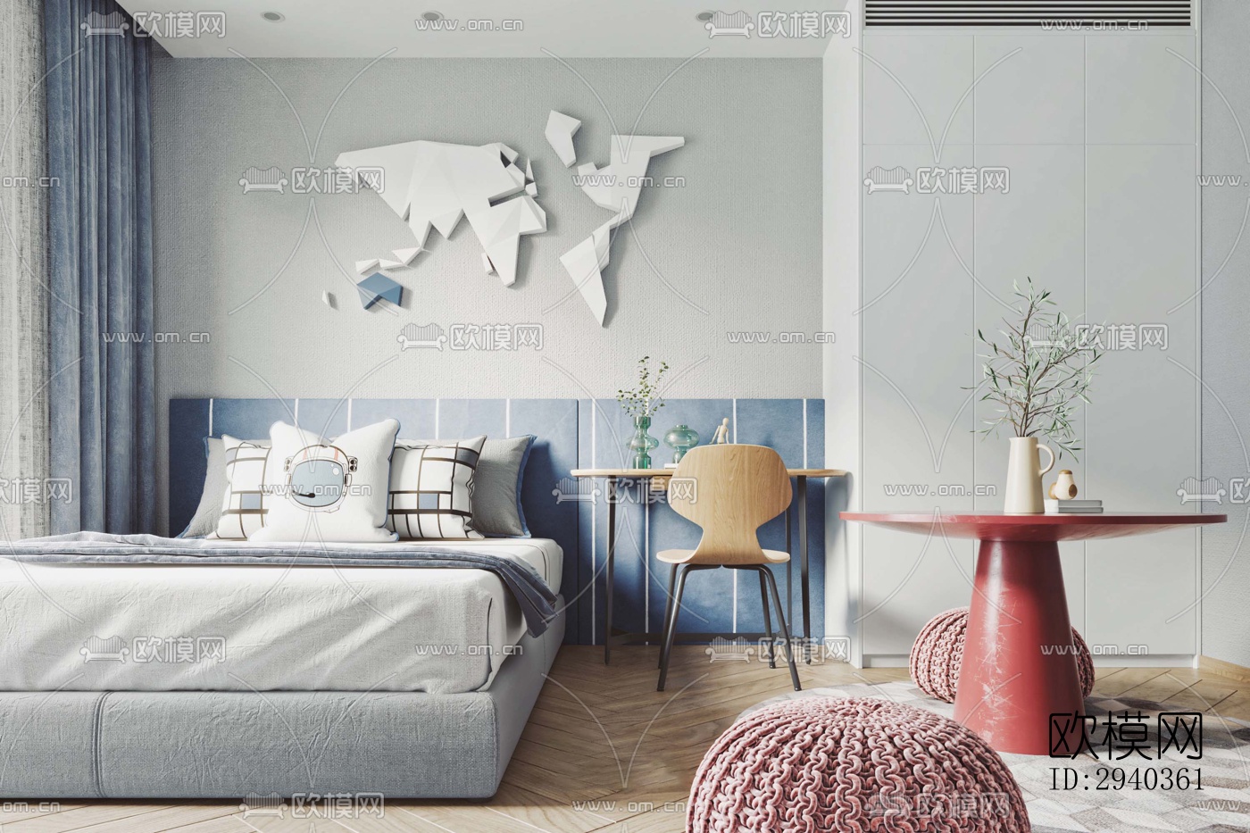 现代平层效果图下载（渲染图7）