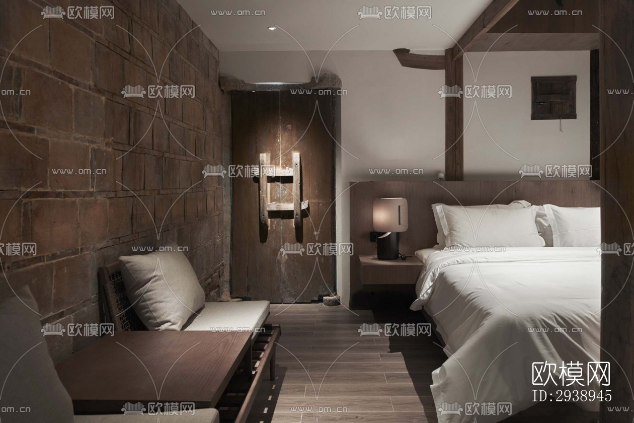 中式酒店民宿效果图下载（渲染图4）