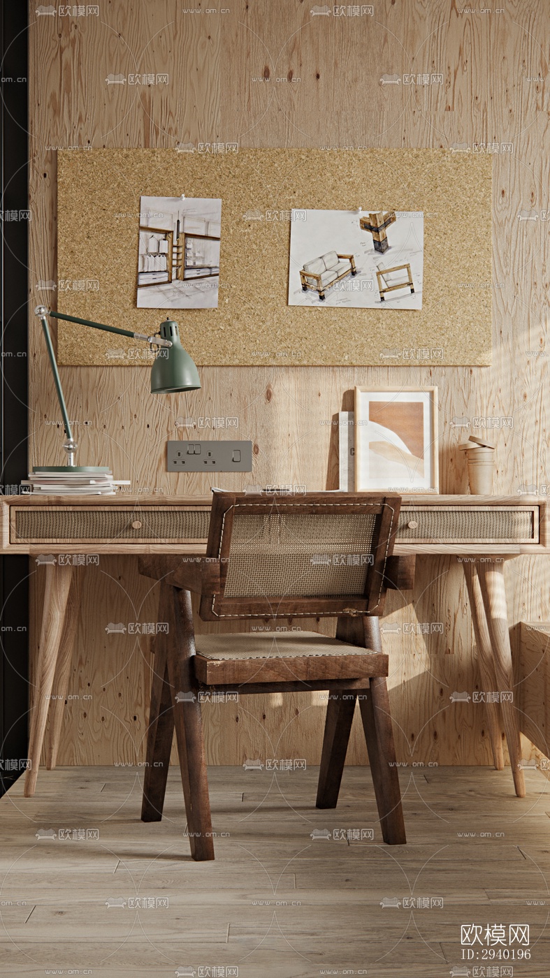 日式平层效果图下载（渲染图6）