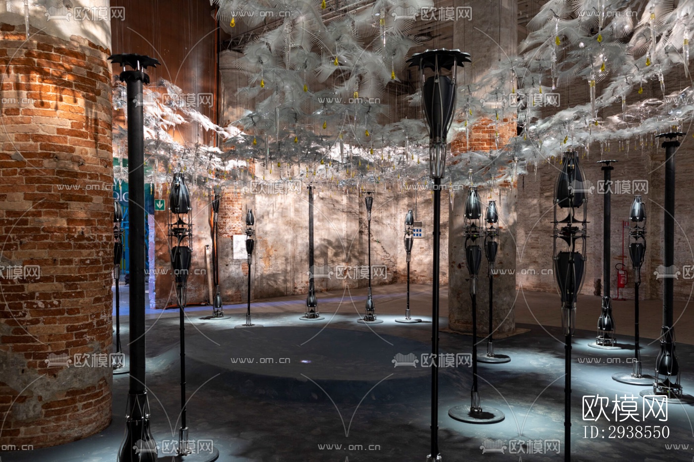 工业风展览展厅效果图下载（渲染图13）