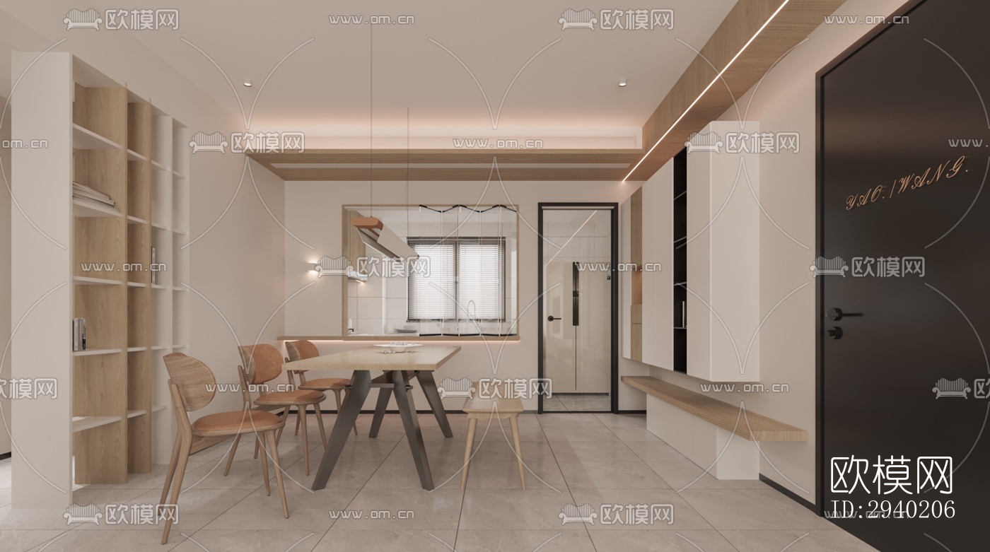 日式平层效果图下载（渲染图2）