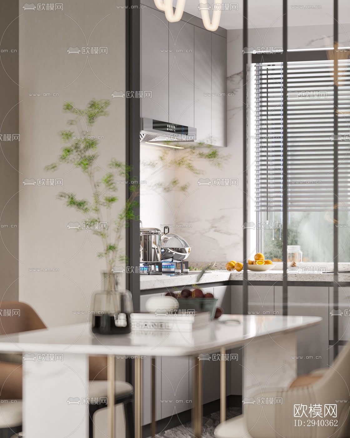 现代平层效果图下载（渲染图6）