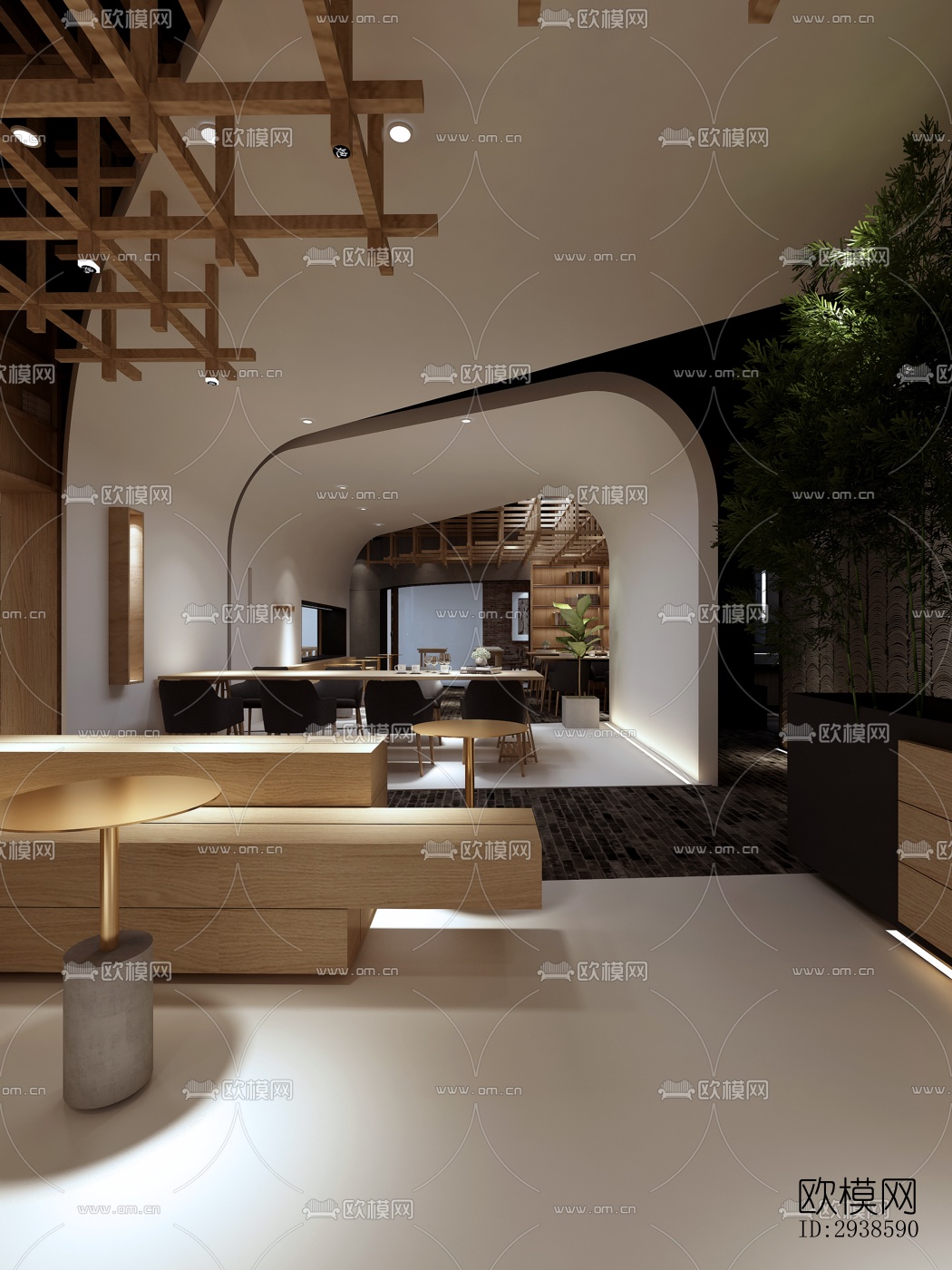 工业风展览展厅效果图下载（渲染图4）