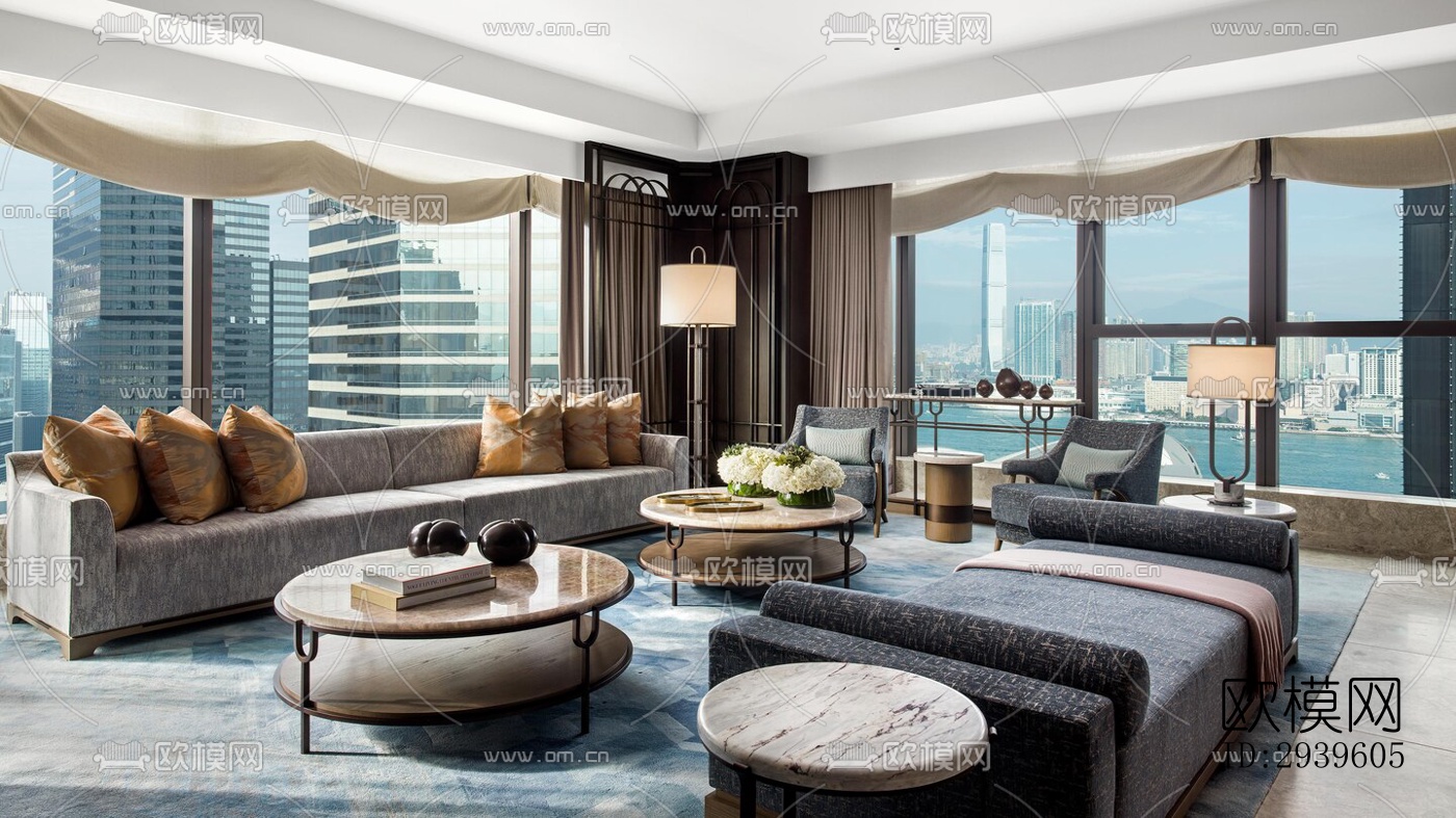 现代酒店民宿效果图下载（渲染图4）