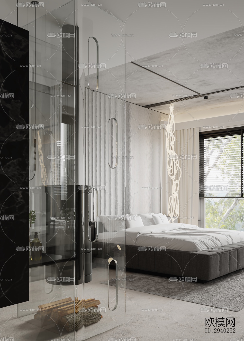 现代平层效果图下载（渲染图2）