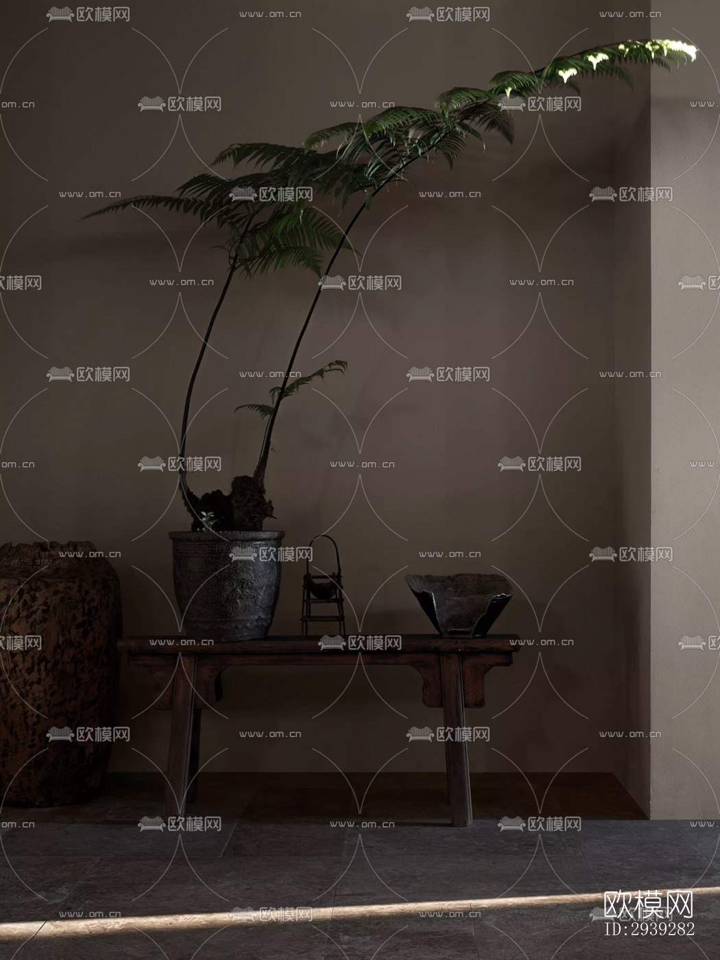 新中式酒店民宿效果图下载（渲染图1）