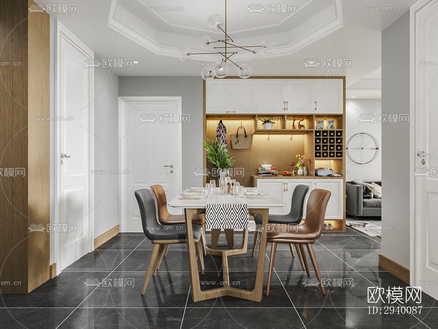 北欧平层效果图下载（渲染图6）