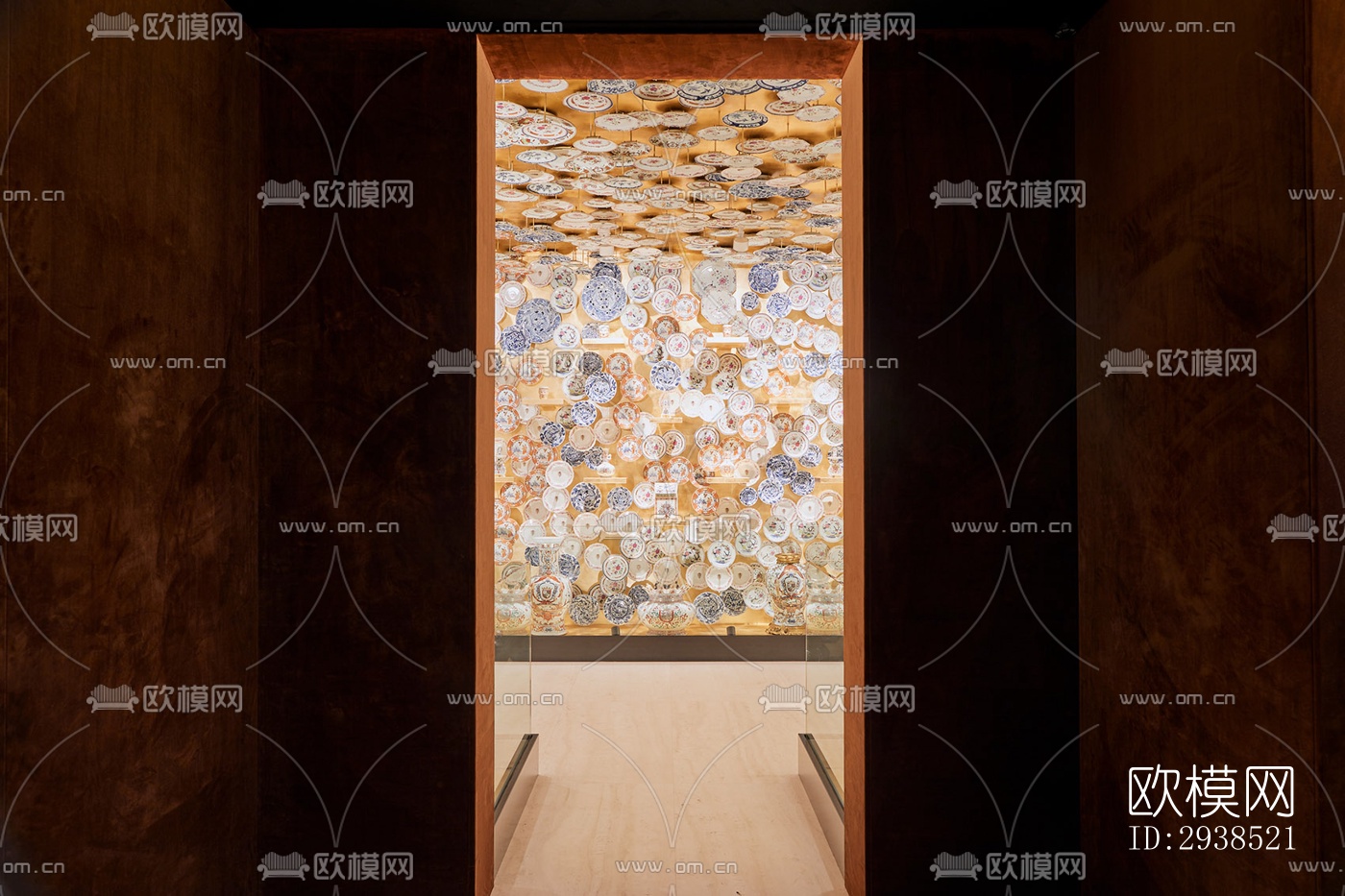 侘寂展览展厅效果图下载（渲染图7）