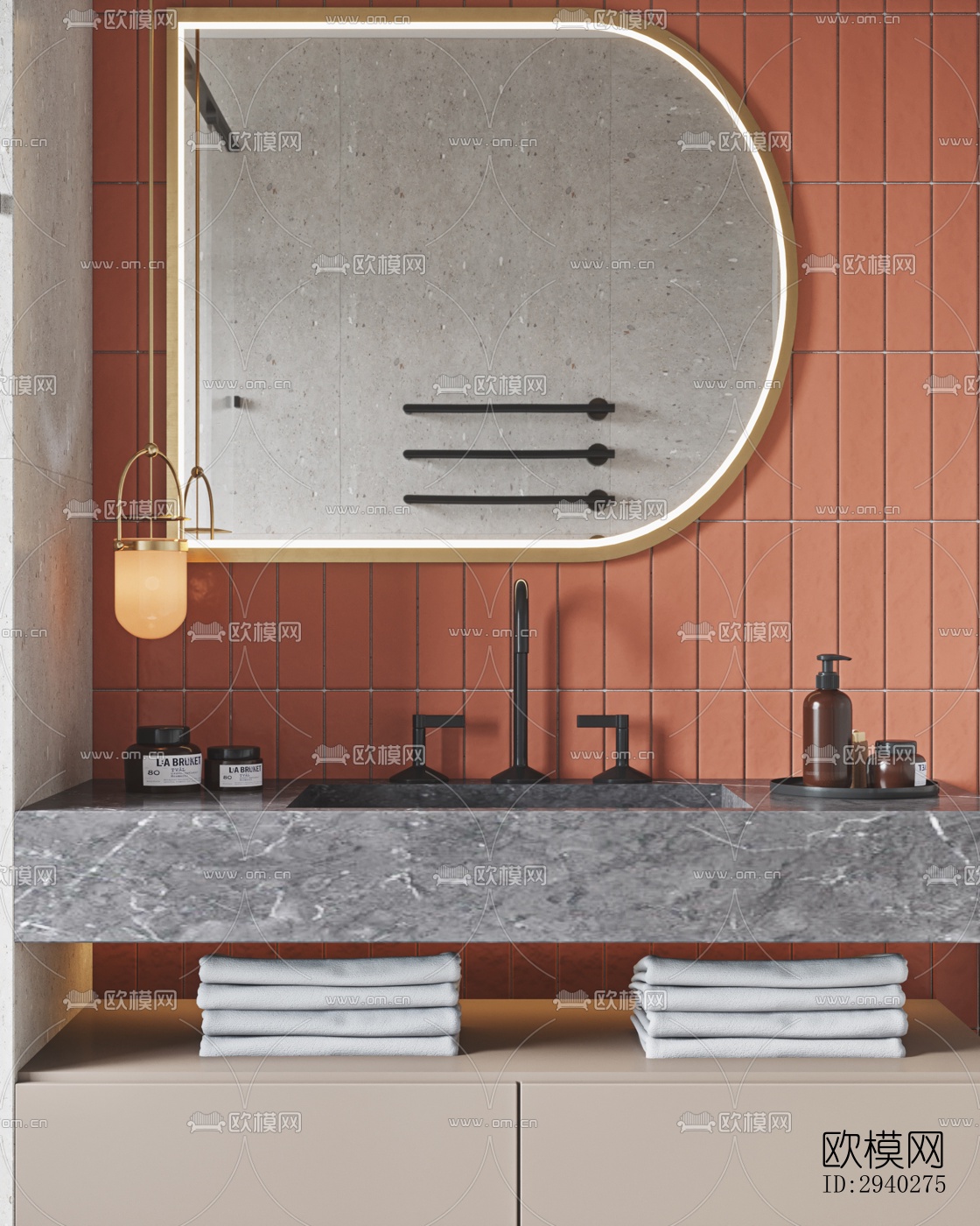 现代平层效果图下载（渲染图12）