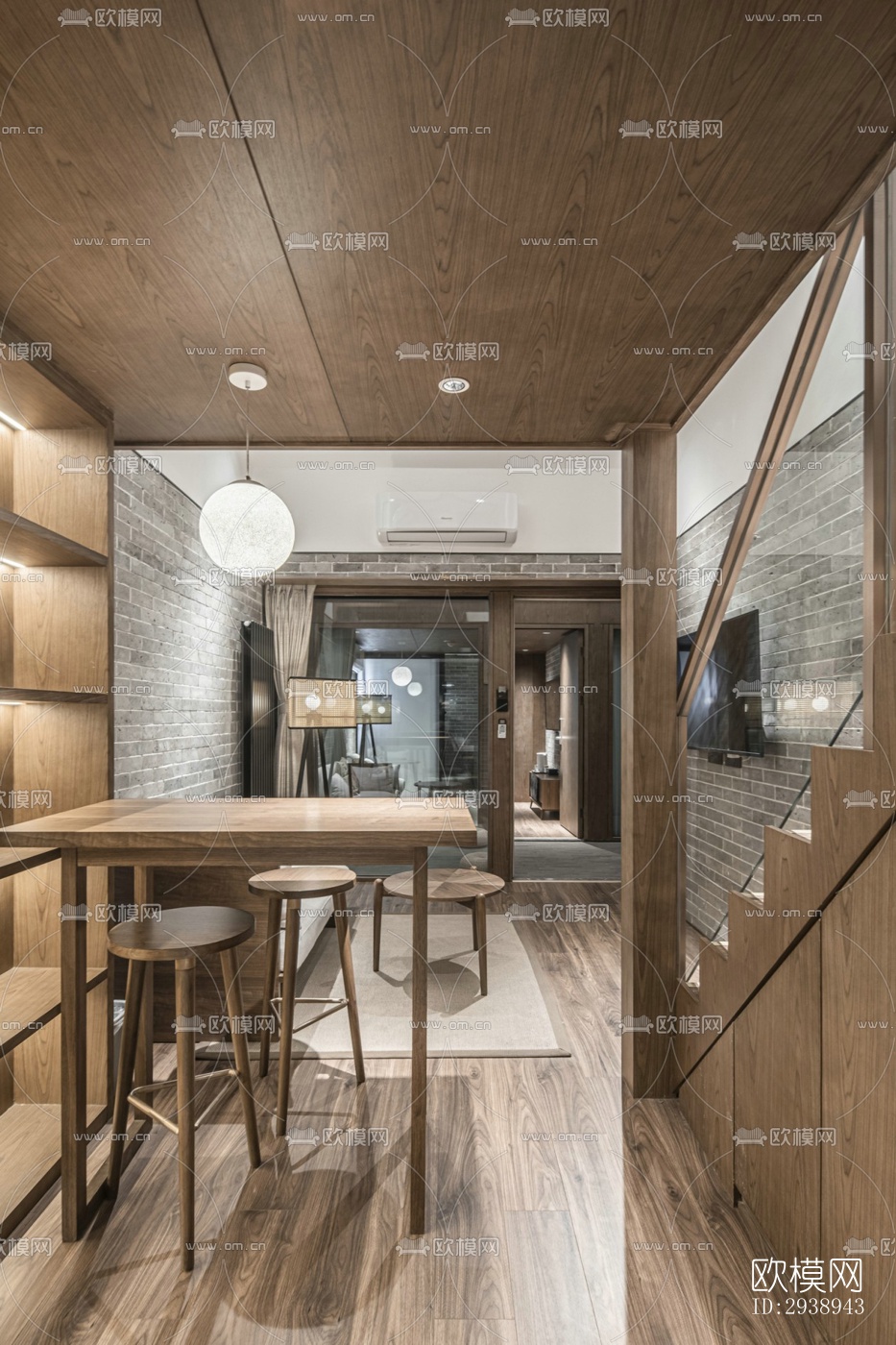 中式酒店民宿效果图下载（渲染图7）