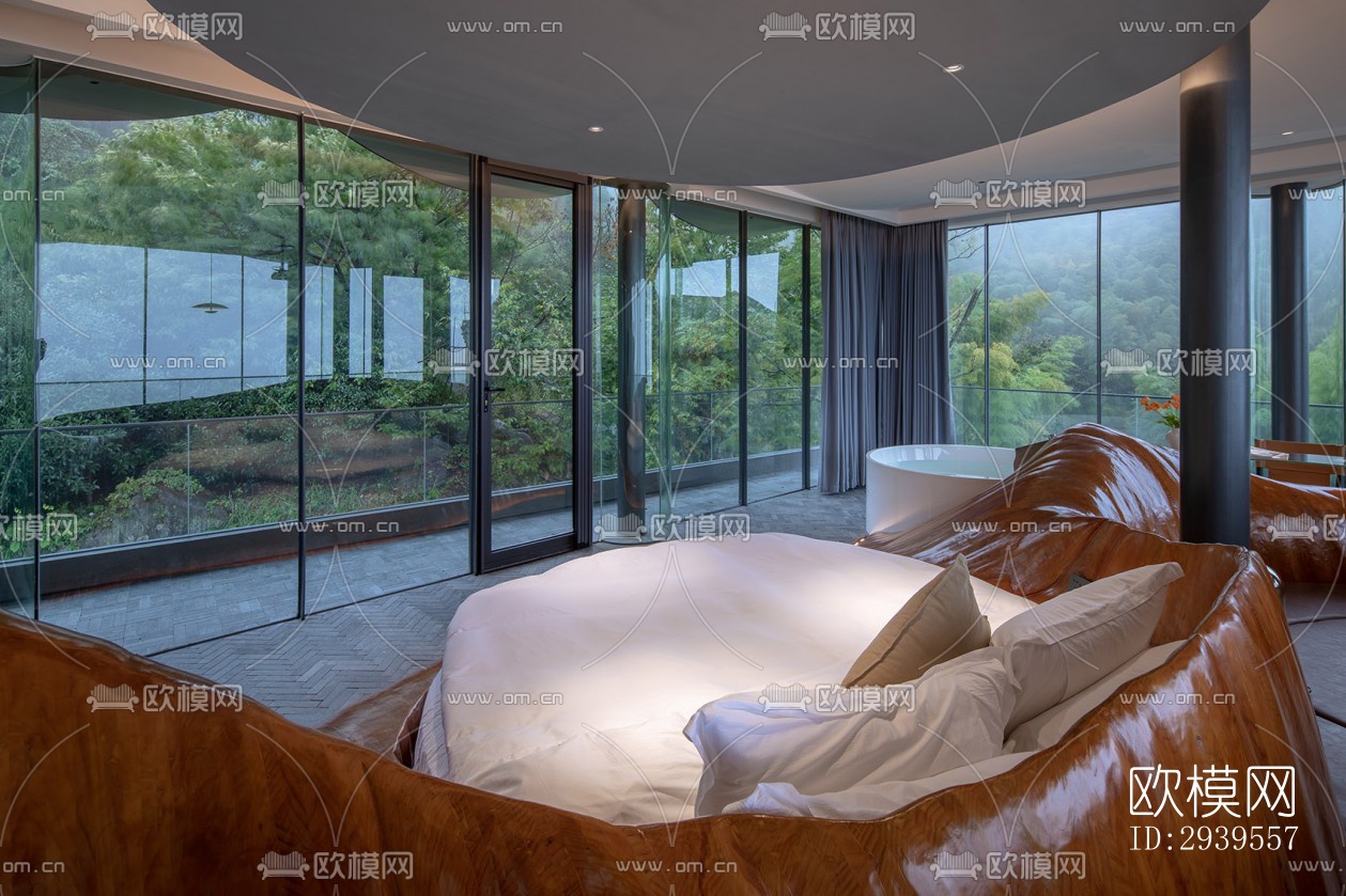 现代酒店民宿效果图下载（渲染图8）