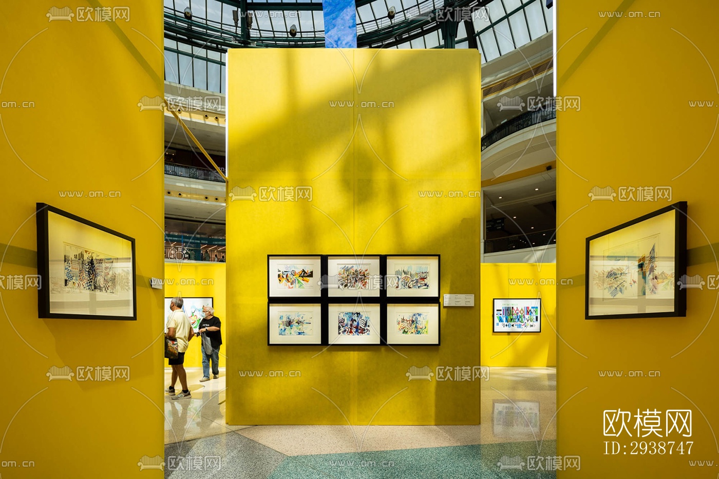 现代展览展厅效果图下载（渲染图10）