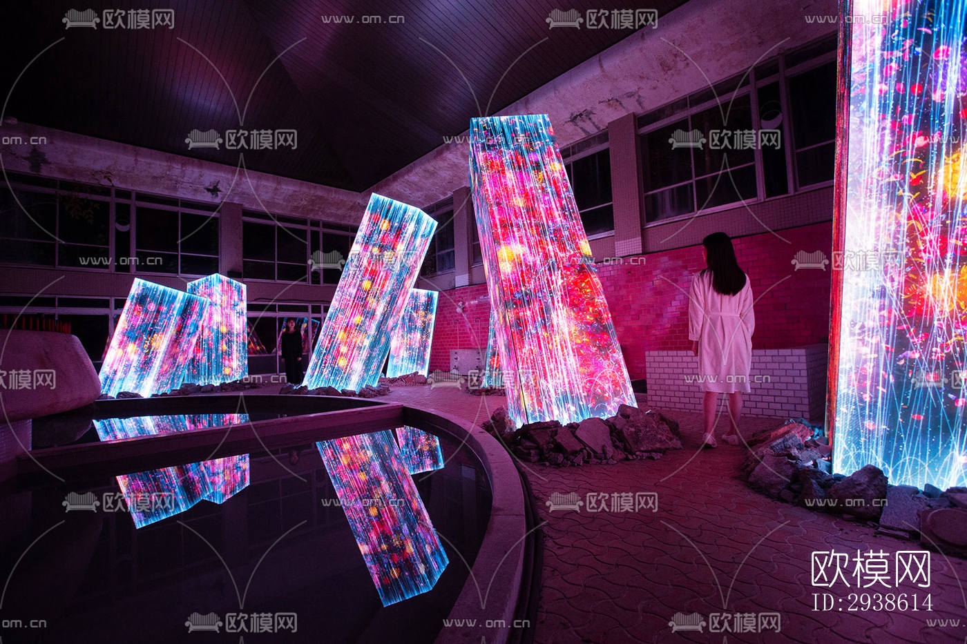 日式展览展厅效果图下载（渲染图4）