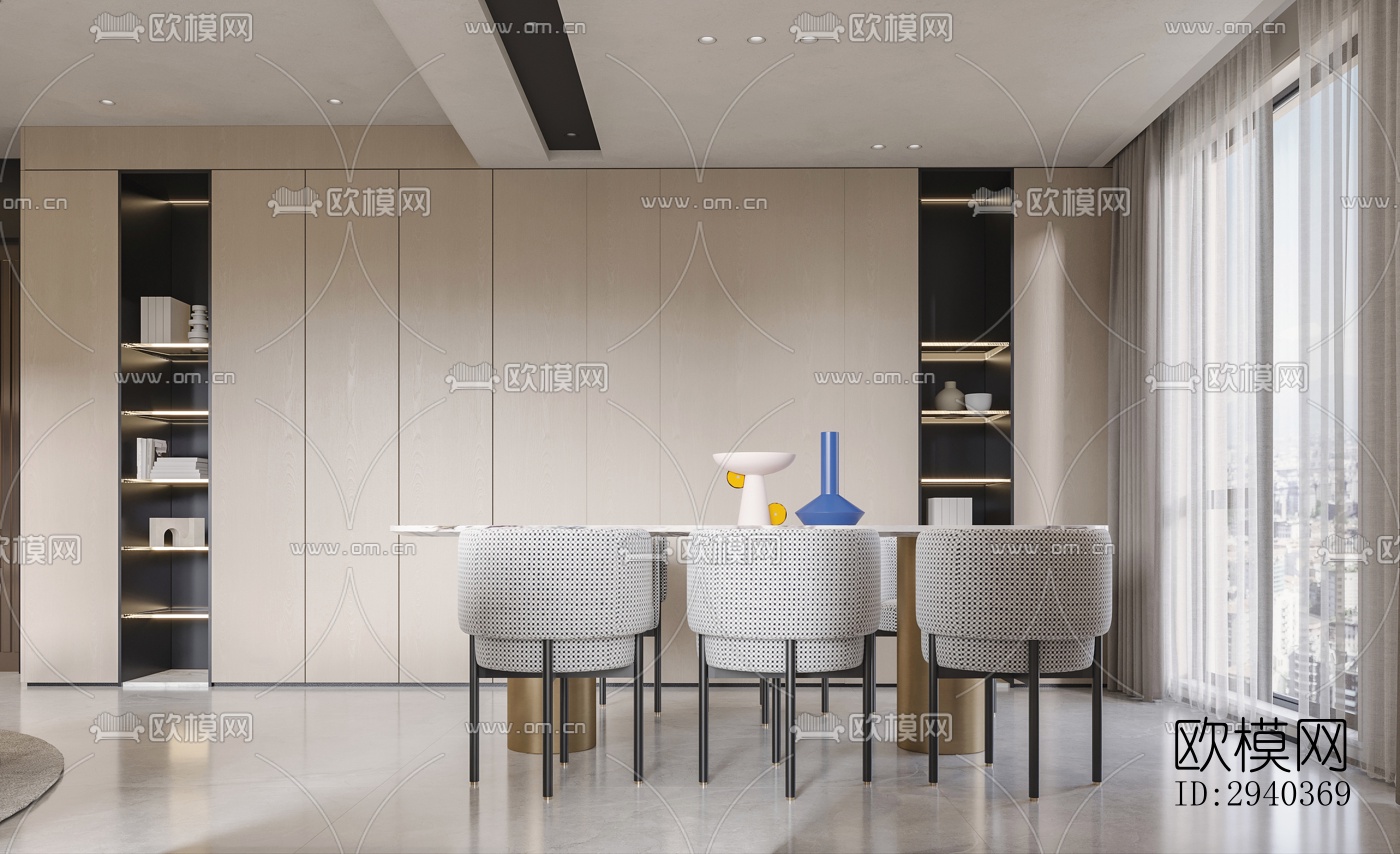 现代平层效果图下载（渲染图2）