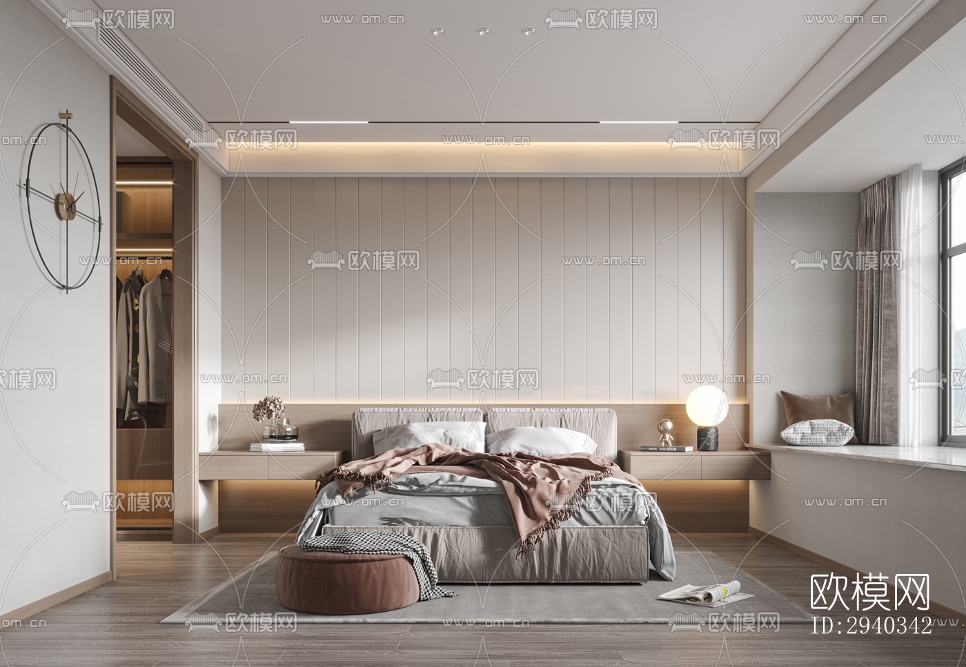 现代平层效果图下载（渲染图5）