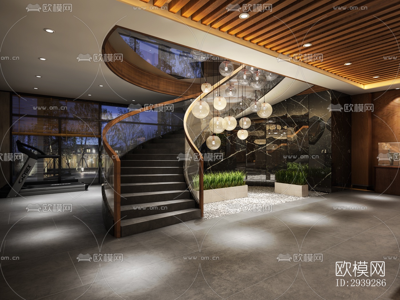 新中式酒店民宿效果图下载（渲染图9）