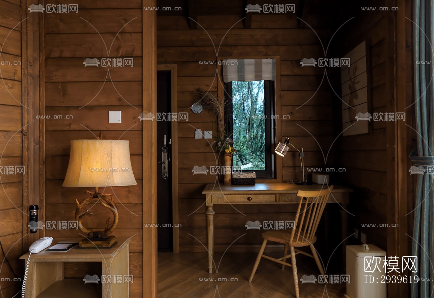 美式酒店民宿效果图下载（渲染图6）