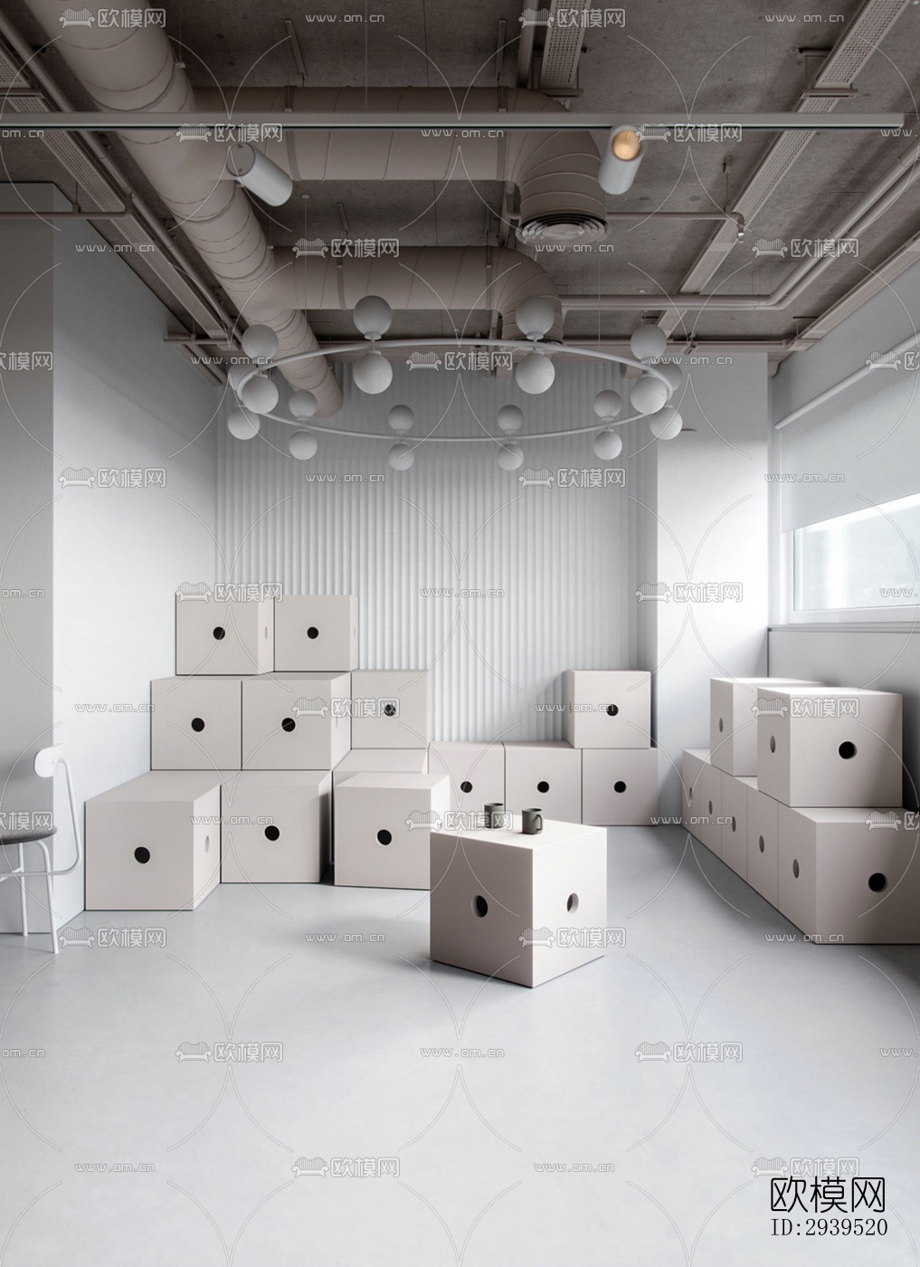 现代酒店民宿效果图下载（渲染图8）