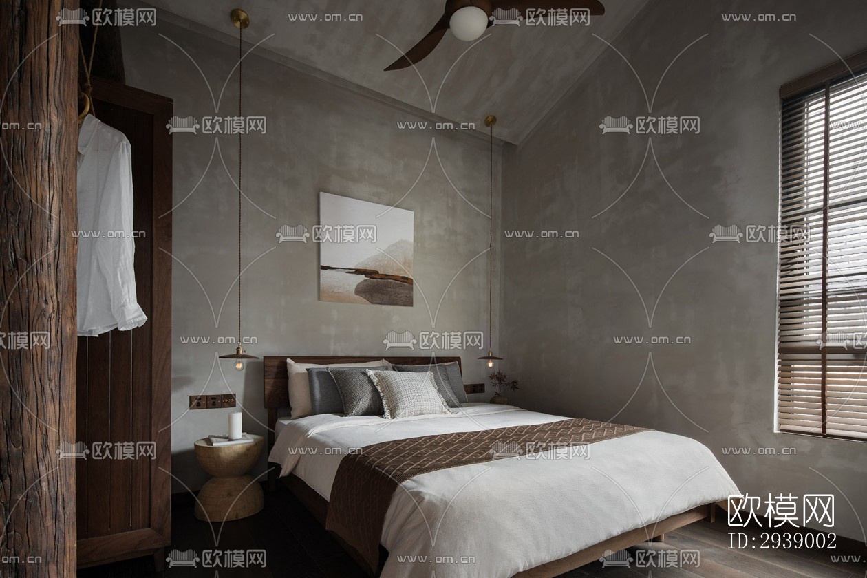 侘寂酒店民宿效果图下载（渲染图6）