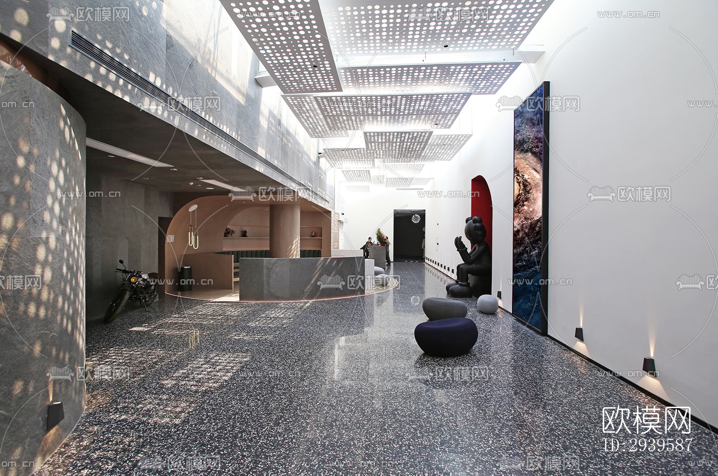 现代酒店民宿效果图下载（渲染图10）