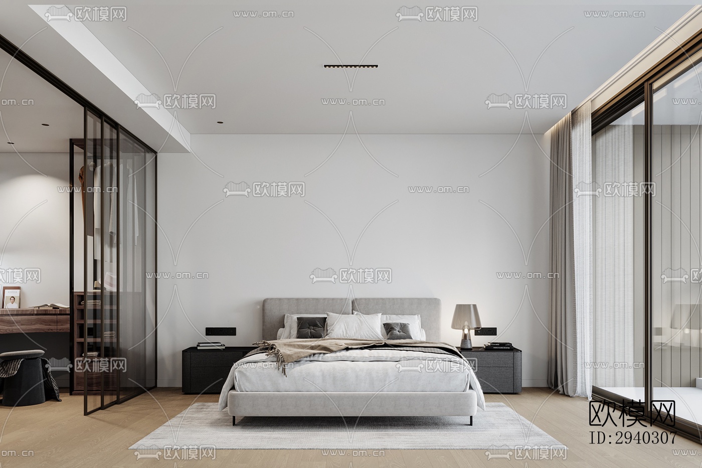 现代平层效果图下载（渲染图11）