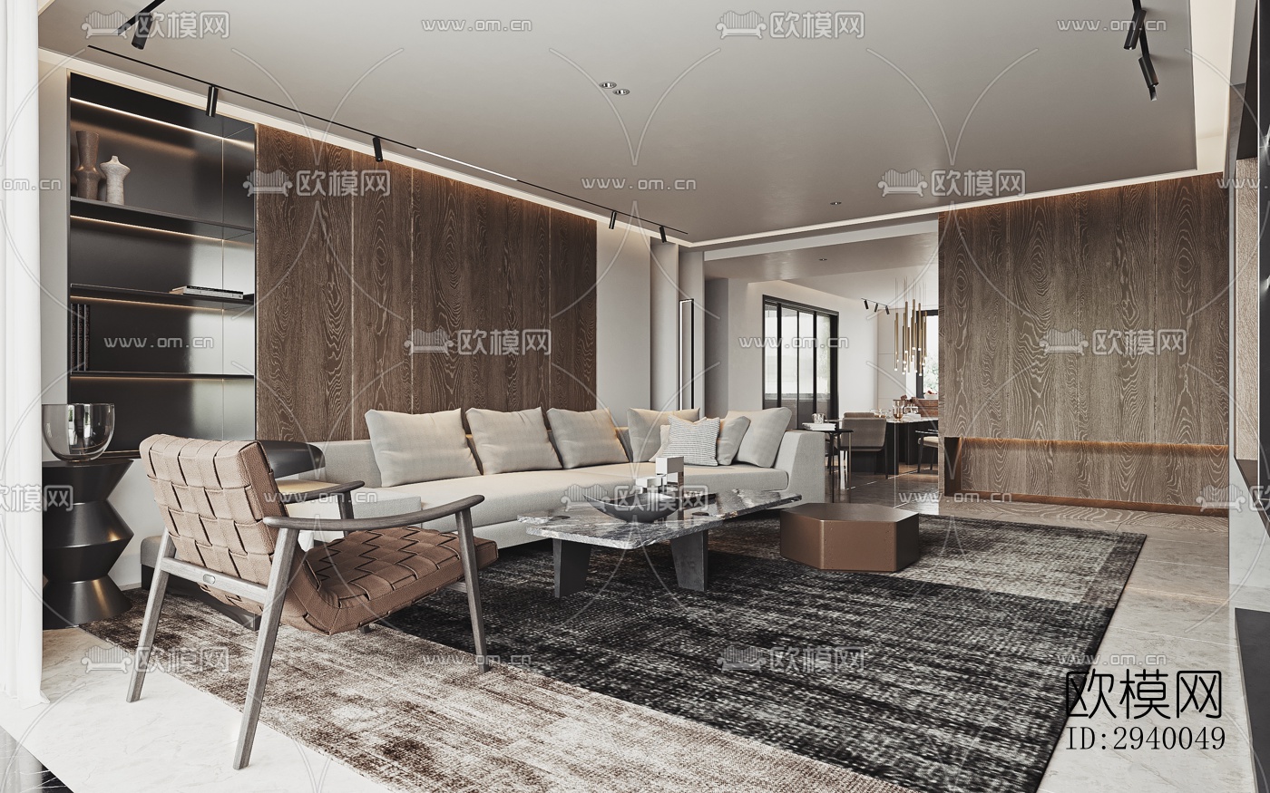 侘寂平层效果图下载（渲染图15）