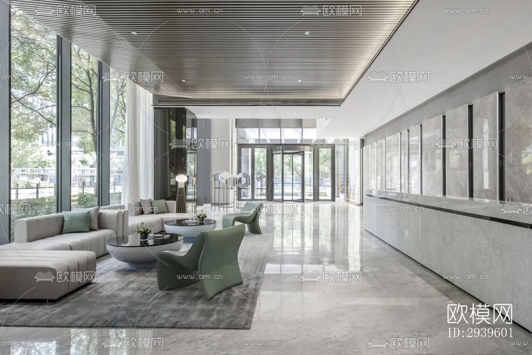 现代酒店民宿效果图下载（渲染图3）