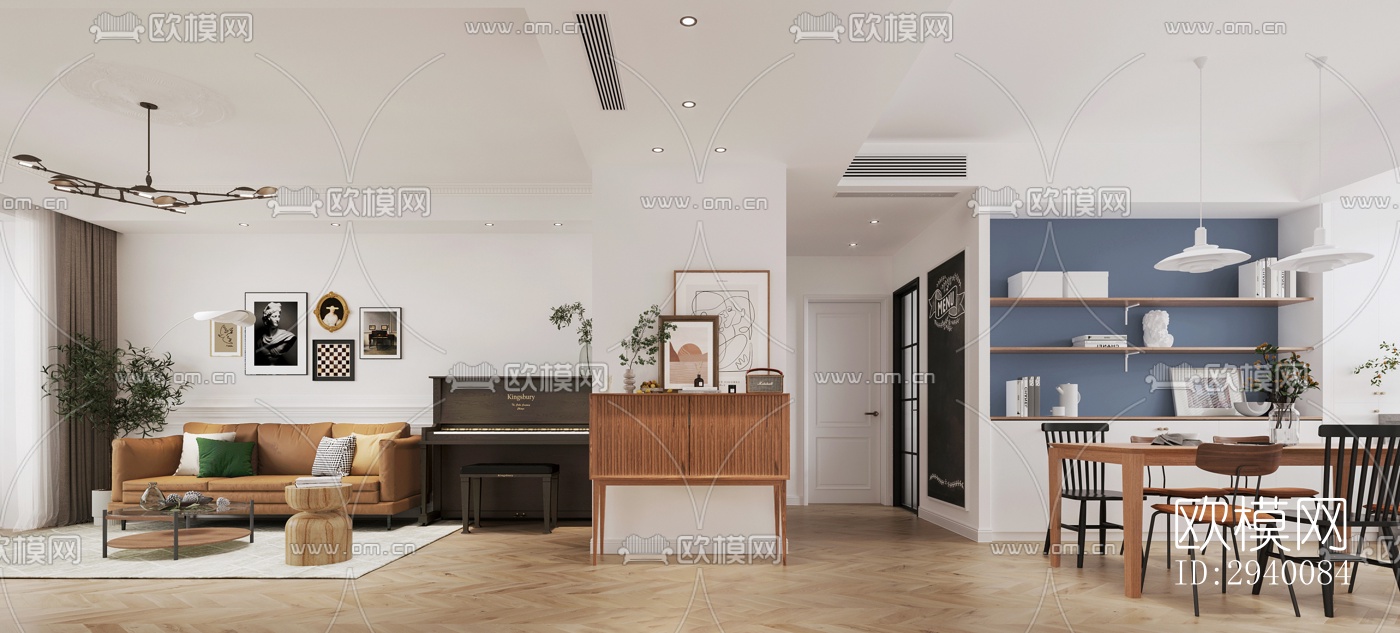 北欧平层效果图下载（渲染图11）