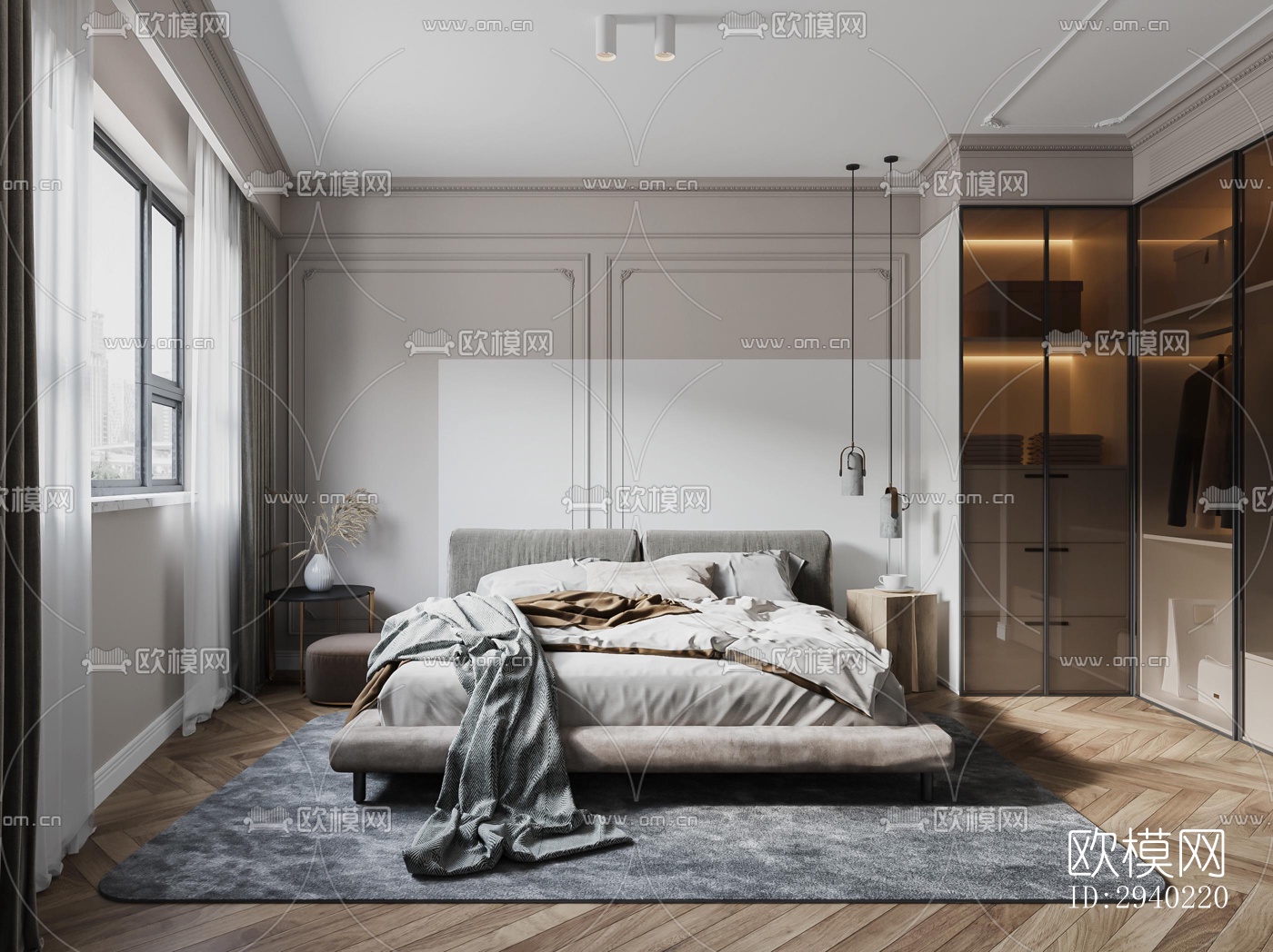 欧式平层效果图下载（渲染图11）